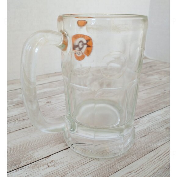 A&W Root Beer Glass Mug Vtg Collectible 1961 Orange & Black Bulls Eye Logo 5” - Picture 3 of 11